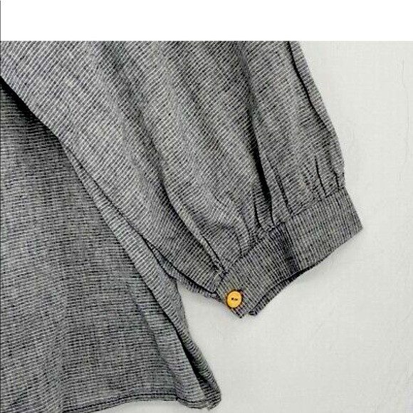 Anthropologie Eri + Ali Boho Embroidered V-Neck Flowy Top Small - Picture 8 of 13